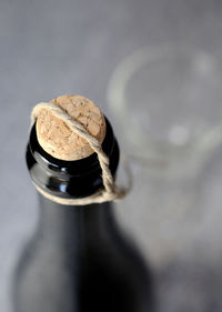 Close-up of beer bottle