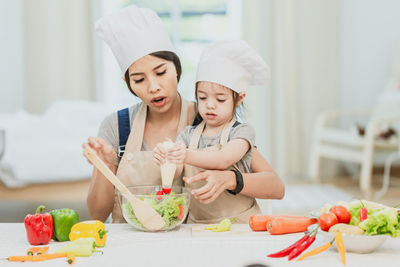 Portrait of mother with daughter