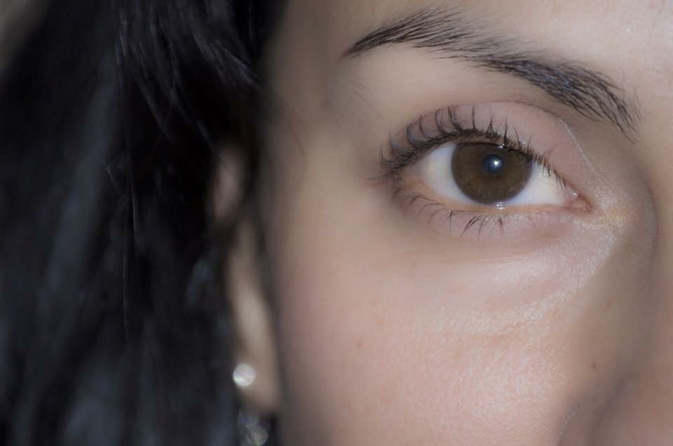 close-up, human eye, headshot, human face, looking at camera, lifestyles, portrait, eyelash, young adult, person, indoors, young women, part of, human skin, eyesight