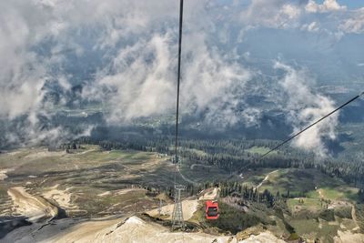 High angle view of landscape against sky