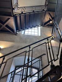 Low angle view of staircase in building