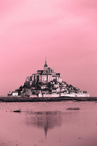 View of temple building against sky