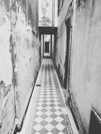 Empty corridor of building