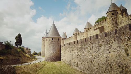 Historic building against sky. carcassonne