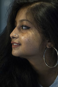 Close-up portrait of woman