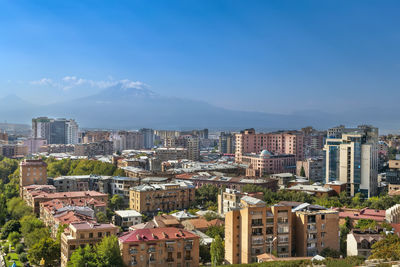 View of yerevan from cascade, armenia