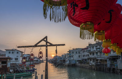 Tai o fishing village at sunset, hong kong