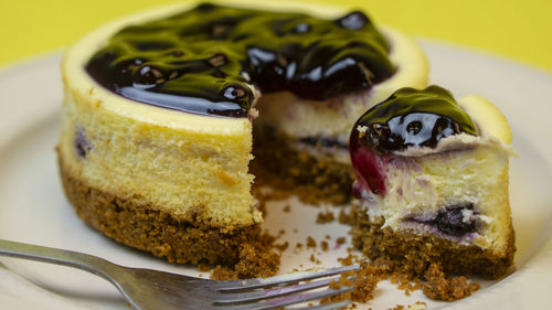 Close-up of dessert in plate