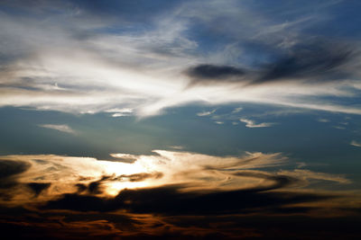 Low angle view of clouds in sky