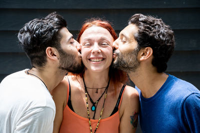 Portrait of smiling young couple