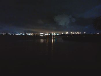 Illuminated city at night