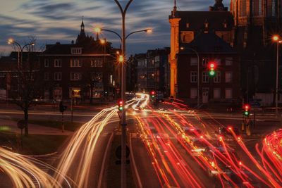 City street at night