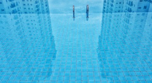 High angle view of swimming pool