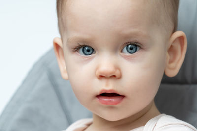 Close-up portrait of cute boy