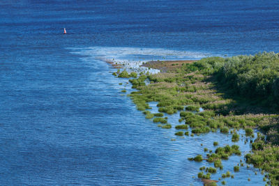 High angle view of beach