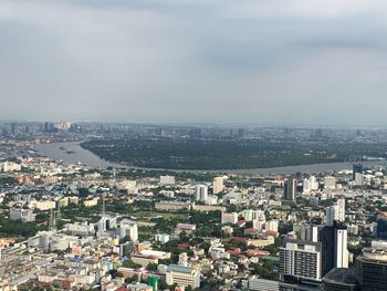 High angle view of banggrachao in bangkok thailand