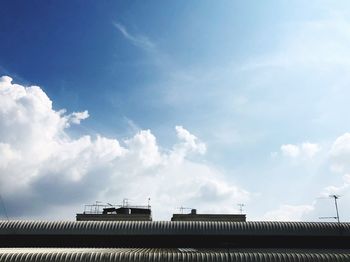 Low angle view of buildings against sky