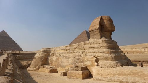 Stone structure against sky
