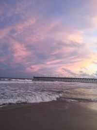 View of sea against cloudy sky