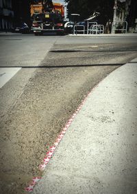 Vehicles on road in city