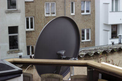 Satellite dish in urban area