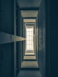 Empty corridor of building