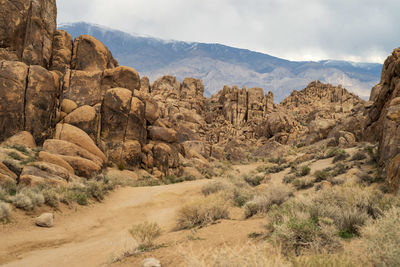 Scenic view of desert landscape against sky