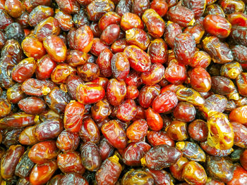 Full frame shot of fruits for sale in market