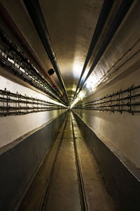 View of empty subway tunnel