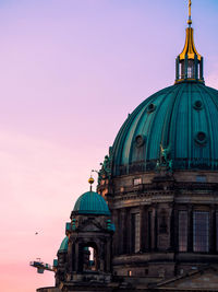 View of cathedral against sky during sunset