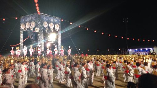 Crowd at night