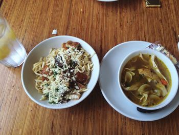 Close-up of served food in plate