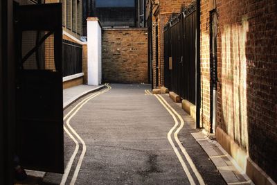 Road amidst buildings