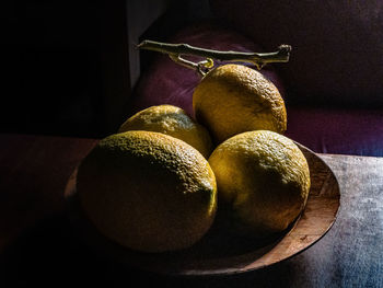 Close-up of fruits on table