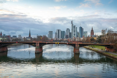 Bridge over river in city