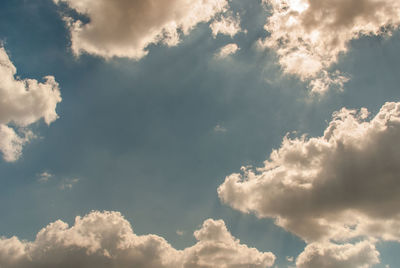 Low angle view of clouds in sky