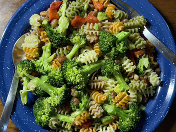 High angle view of salad in bowl