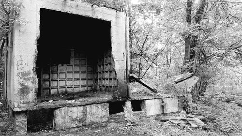 Exterior of abandoned building