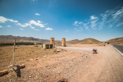 Scenic view of desert against sky