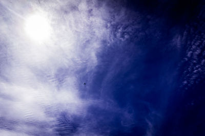 Low angle view of cloudy sky