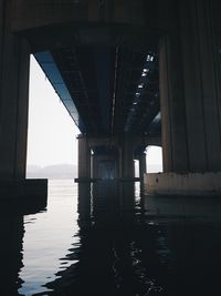 View of bridge over river