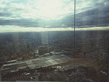 Full frame shot of sky seen through window