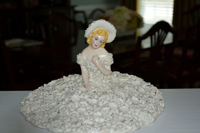 Close-up of figurine on table