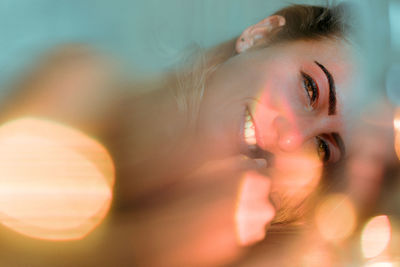 Close-up portrait of young woman