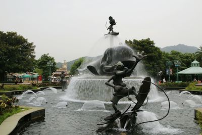 Fountain in front of building