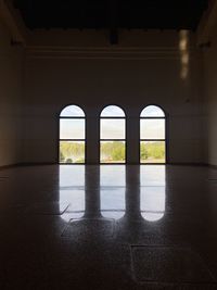 Empty corridor of building