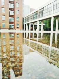 Reflection of buildings in water