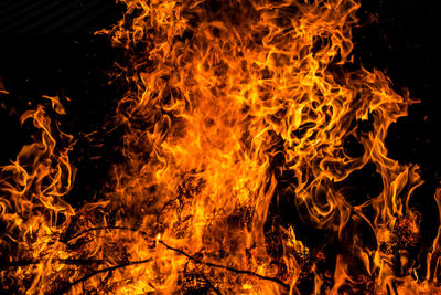 Full frame shot of bonfire