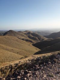 Scenic view of landscape against clear sky