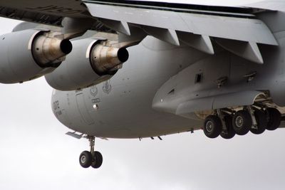 Low angle view of airplane against sky